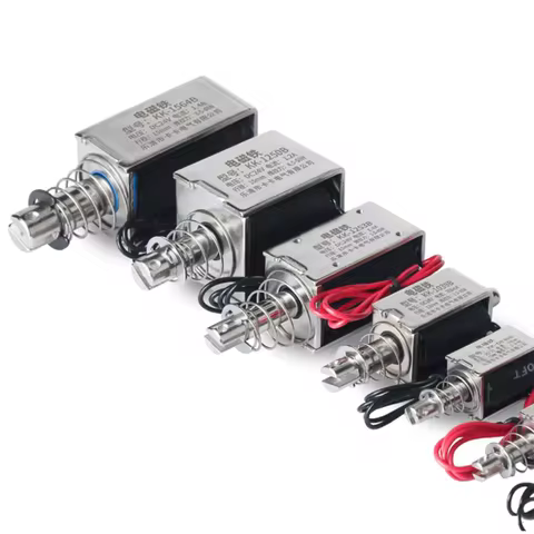 KK-1039B Industrial DC Solenoid Valve Push-Pull Type 12mm Stroke Strong Holding 5V/6V/12V/24V Force 