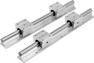 Linear Rail Shaft Guide and Linear Bearing Slide Block, 2Pcs SBR12-39.37 inch / 1000mm Rails +4Pcs S