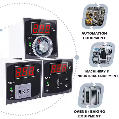 TCM-D TCM-K TCM-R AC220V Digital Thermostat 72*72mm K PT100 Single Input Relay Output Temperature Co
