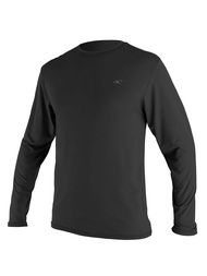 Men's Basic Skins Longsleeve Rash Tee S Black Wave Logo (4339IC)