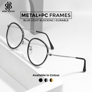 Kacamata bulat Anti Radiasi Frame Metal Bulat Berrybarton 2621