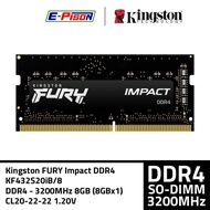 RAM Laptop DDR4 3200MHz 8GB | Kingston FURY Impact DDR4 KF432S20IB/8