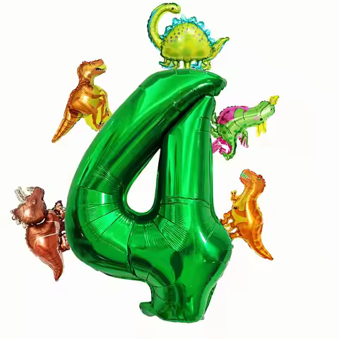 6pcs Dinosaur Theme Balloon Dinosaur birthday Balloon Number Balloon set boys birthday decor Dinosau
