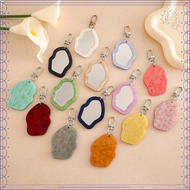 New Irregular Mirror Keychain Plastic Resin Keychain Mirror Spray-Painted Irregular for  Office Back