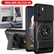 Casing for Motorola Moto G05 4G Case Rotate Magnetic Ring Cover for Motorola Moto E15 4G Case Kickst