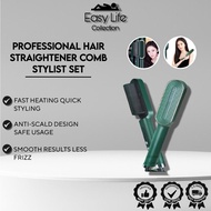 EASYLIFE Hair Straightener Comb Heating Hair Straightener Styling Tool Comb Curler kskin Sikat Pelur