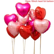 READY 45CM (18INCH) HEART BALOON 18" Foil Heart balloon 18" 45cm/ Love Foil balloon/ Valentine's Hea