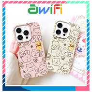 Winnie pooh Soft Leather Floral TPU Iphone Case 6/6splus/7/8/plus/x/xs/11/12/13/14/15/16/pro/max/plu