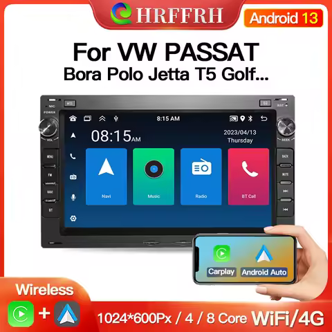 For VW Passat B5 Bora Jetta T5 Golf 4 Polo Android Bluetooth Carplay Wifi 4G Car Radio GPS Multimedi