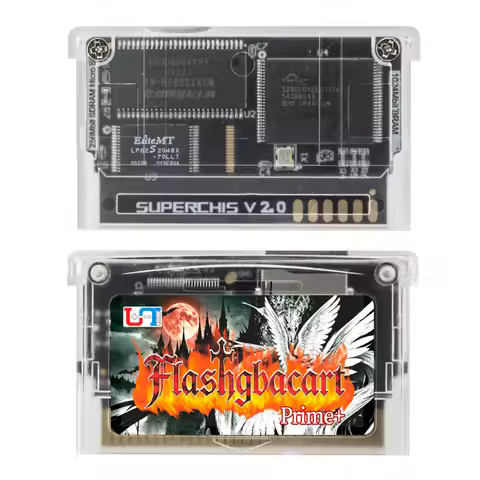 SuperChis Prime+ FLASHGBACART V2.0 Superchis GBA Retro Game Accessory Compatible for NES NDS GBA SP 