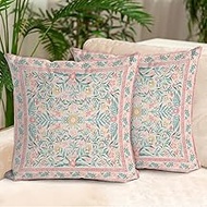Floral Pillow Covers26x26 Set of 2,Blush Pink Farmhouse Decor Pillow Covers Decorative Double Sided