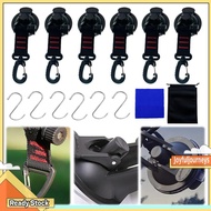 4/6Pcs Suction Cup Hooks with 360 Rotating D-Rings for Camping Car Glass Tile