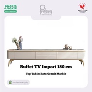 Meja Tv 180 cm Buffet TV Batu Granit Marmer Rak TV Marble Import