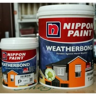 NIPPON PAINT Weatherbond Exterior Wall 7 Years Protection Weather Bond Cat Luar Tahan Cuaca 晴雨漆 1L 5