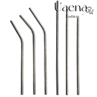 UAENAU Stainless Steel Straws, Bends Straight Tubes Metal Straw, Diameter 6mm Stir Tube