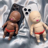 New Product Hot Sale OPPOReno12 12Pro 12F Simulation Decompression Pinch Black Doll Suitable for OPP