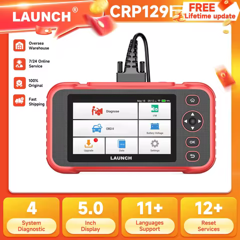 LAUNCH CRP129i V2.0 OBD2 Scanner 4 Systems Diagnostic Tool TPMS EPB ABS Bleeding DPF SAS Throttle In