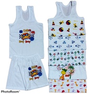 3PAIRS Cars/Toys Cotton Sando Terno for Baby BOY 0-3yrs old