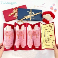 LACYES 3 D Birthday Red Envelope, Traditional Best Wishes Lucky Money Envelope, Happy Birthday Pop-U