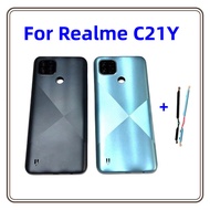 Back Housing For Oppo Realme C21Y Back Door Housing Battery Cover With Main Camera Lens Side Button