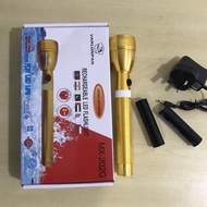 MX 2 Battery X2 LED Flashlight with 120-Volt AC/12-Volt DC Charger,6.82 Inch 4 Hours Working Time Wi