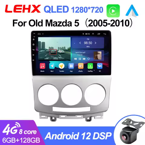 LEHX L6 Pro pro AI Voice 5G Car Radio Multimedia GPS For Mazda 5 Mazda5 2005 - 2008 Stereo 2 din Aut