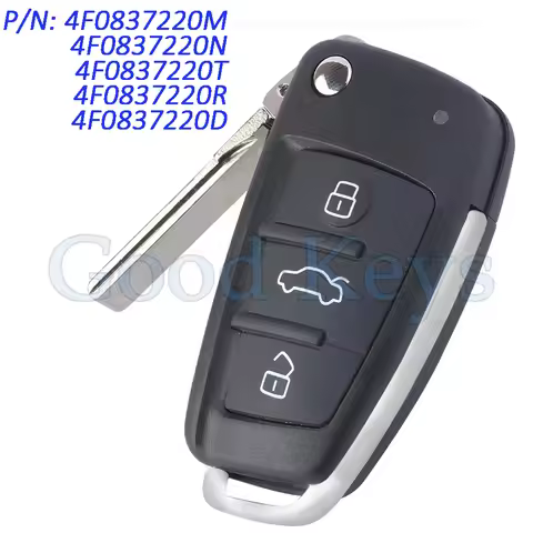 KEYECU 4F0837220R 4F0837220M 4F0837220T 4F0837220D for Audi RS6 A6 S6 Q7 2004-2015 8E Chip Remote Ke