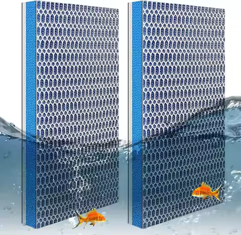 8D Aquarium Filter Media Sponge, Premium 8-Layer Filter Pads for Aquarium, Fish Tank Sponge Pad Foam
