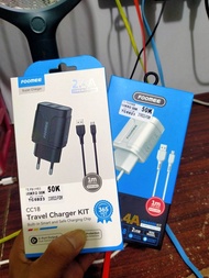 Foomee Charger / casan micro CC18 FAST CHARGING⚡ 2.4A dual usb