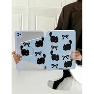 Bowknot, Cat, 360 Degree Rotating, with Pen Slot, Tablet Protective Case, Suitable for Samsung Table