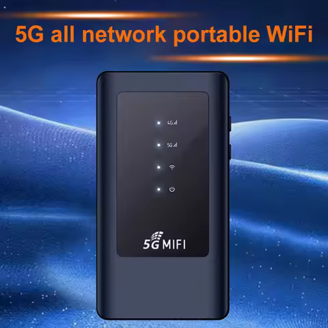 5G MiFi Mobile Modem with SIM Card Slot 4400mAh WiFi5 Dual Band 5Ghz Hotspot Portable Wireless Inter
