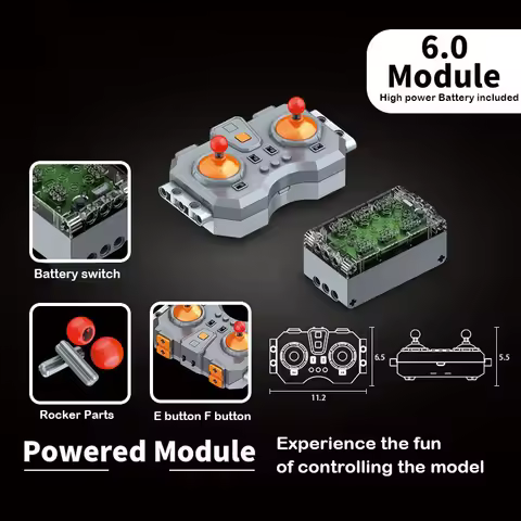 Mould King Motor Remote App Linear Control Black Explosion 6 Channel Interface Modification PF Acces