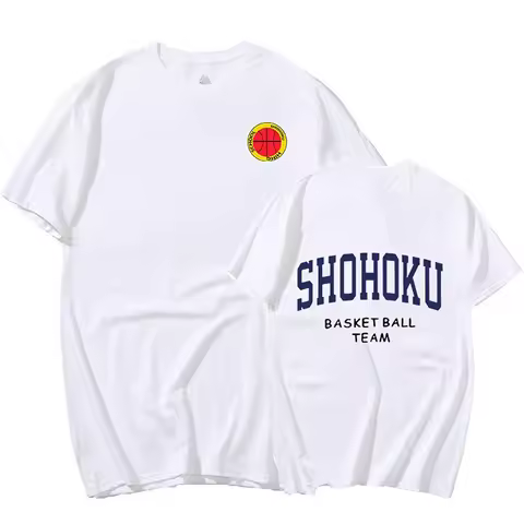 Sakuragi Hanamichi Print T Shirt Japanese Anime Slam Dunk Shohoku Basket Ball Team T Shirt Cosplay U