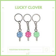 (Bundle 2pcs) 4-Leaf Lucky Clover Luck Keychain for Souvenir, Gift, Friendship/Couple Keychain