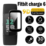 Fitbit Charge6 Charge5 Charge4 Charge3 3Pcs 999D Full Cover HD Curved Black Edge Tempered Glass Film