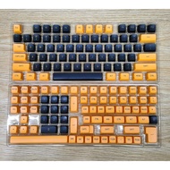 KEYCAPS BLACK ORANGE THEME CSA PROFILE (Double Shot)