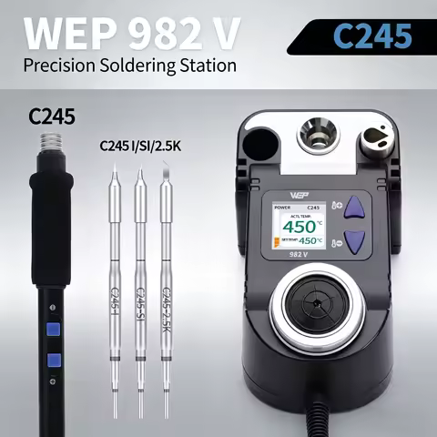 WEP 982-V C245 C210 Precision Solder Station Rapid Heating Solder Iron Kits With Compact Tip Portabl