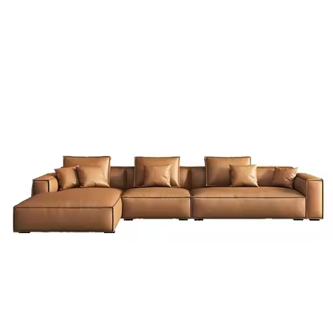 z Hot Selling Italian Style Leather Sofa Set Furniture Genuine Leather Top Living Room Modern Modula
