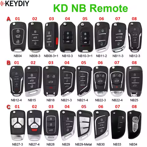 KEYDIY NB-Series Remote Key for KD900 KD-X2 NB04 NB08 NB10 NB11 NB12 NB15 NB18 NB21 NB22 NB25 NB27 N