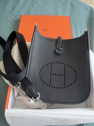 Hermes mini Evelyne 黑銀