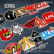 Ready Stock Stickers EDG IG RNG Team Support Stickers LNG WE FPX BLG SKT OMG Reflective Decorative S