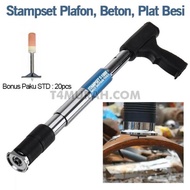 Stamset Mesin Paku Tembak Mesiu Ramset T1000 Bonus Paku Tembak 20Pcs