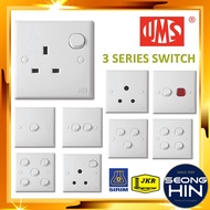 UMS SWITCH 3 SERIES / SWITCHES & SOCKET OUTLET WHITE / SUIS PLUG SOKET