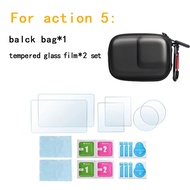 20240922  For DJI Osmo Action 5 Lens Cover HD Tempered Glass Action 5 Screen Protector Front Rear Fi