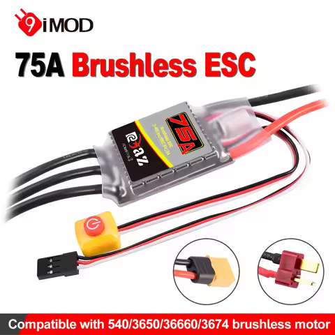 9IMOD 75A Brushless ESC 2-4S 6V/3A ESC For 540/3650/36660/3674 Motor For 1/10 1/8 RC Car