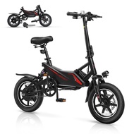 PEXMOR Electric Bike for Adults,14" Folding Ebike 350W Motor (Peak 500W) | Full Suspension | 36V 6AH