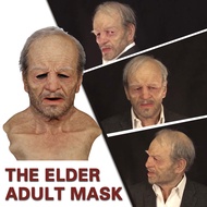 NEW Funny Scary WomanS Grandma Grandpa Mask For Halloween Latex Anti-Wrinkle Face Maskparty Performa
