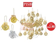 2115 (25Pcs/Pkt) 8cm Round Decorative Ball Souvenir With Ribbon Door Bunga Telur Gantung