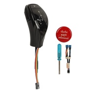 หัวกระปุกเกียร์ LED ชุดหัวคันเกียร์แบบธัมป์พร้อมปุ่มสตาร์ทหนึ่งคลิกสำหรับ BMW E90 E91 E92 E93 E81 E8