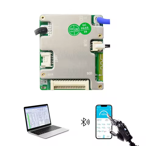 JBD BMS Automized Identify 7s-14s 7S 8S 9S 10S 11S 12S 13S 14S 20A 30A LFP NMC Smart BMS 24V 36V 48V